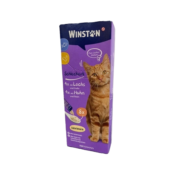 تشویقی گربه وینستون مدل بستنی مرغ و ماهی وزن 120 گرم
